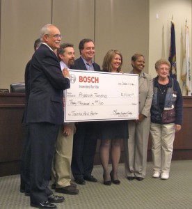 Bosch presents $30,000 gift to Plymouth Township for Park Pavilion in 2012