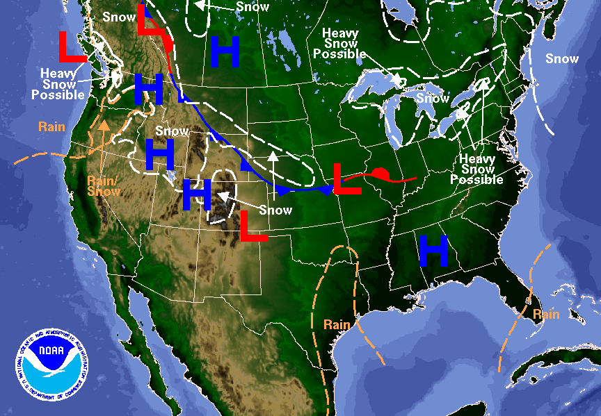 National Weather Map Jan