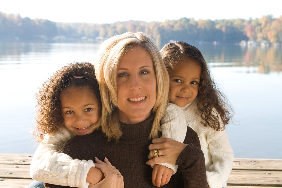 Mother and daughters