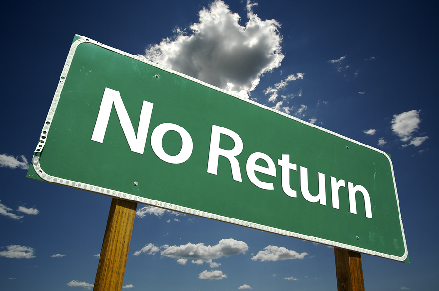 No Return Sign