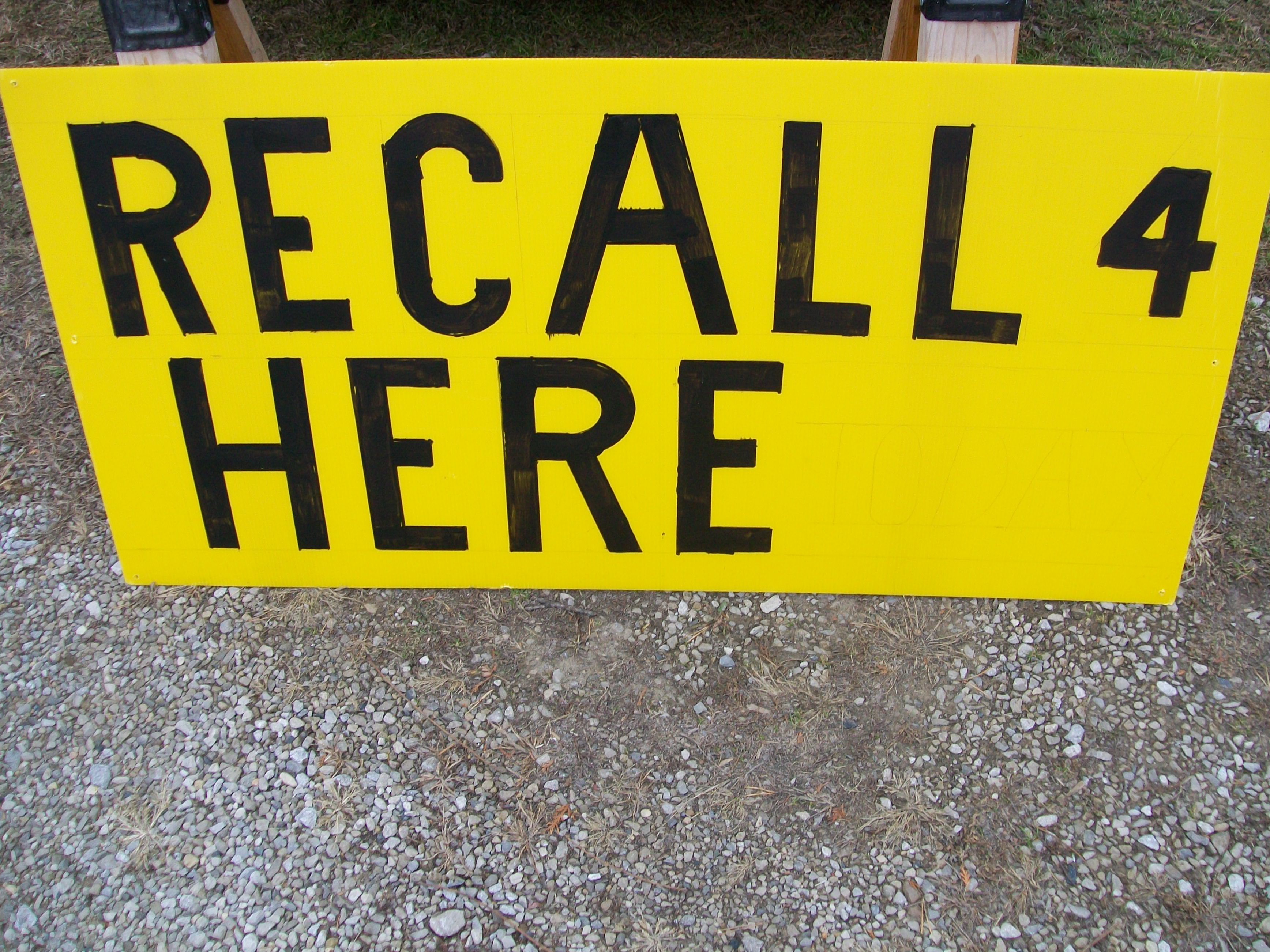 Plymouth Township Recall Sign