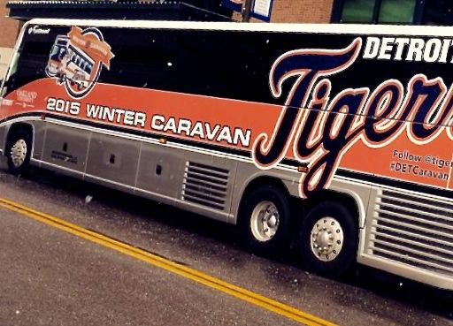 Detroit Tiges Caravan Bus