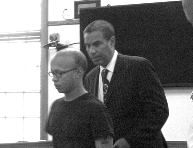 Wright Blake with defendant Rivera