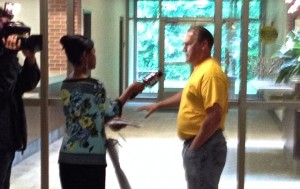 Parks and Grants Director Mike Mitchell talks with Fox-2 reporter, Ingrid Kelley 
