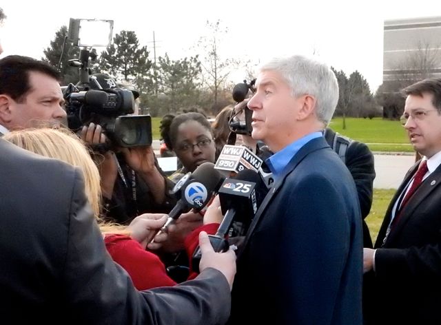 Rick Snyder at CW Groundbreaking Nov