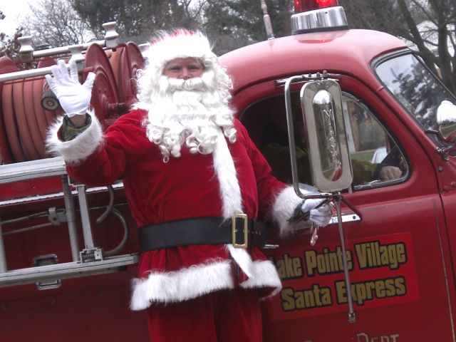 Santa in Lake Pointe Village