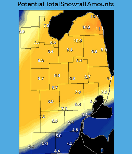 Snowfall map