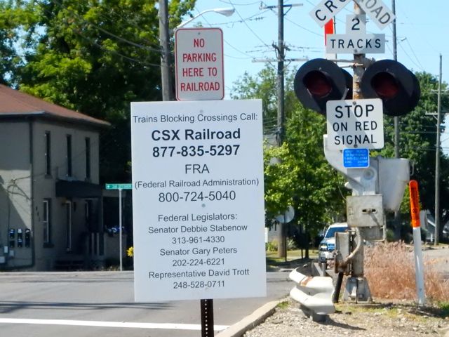Railroad sign