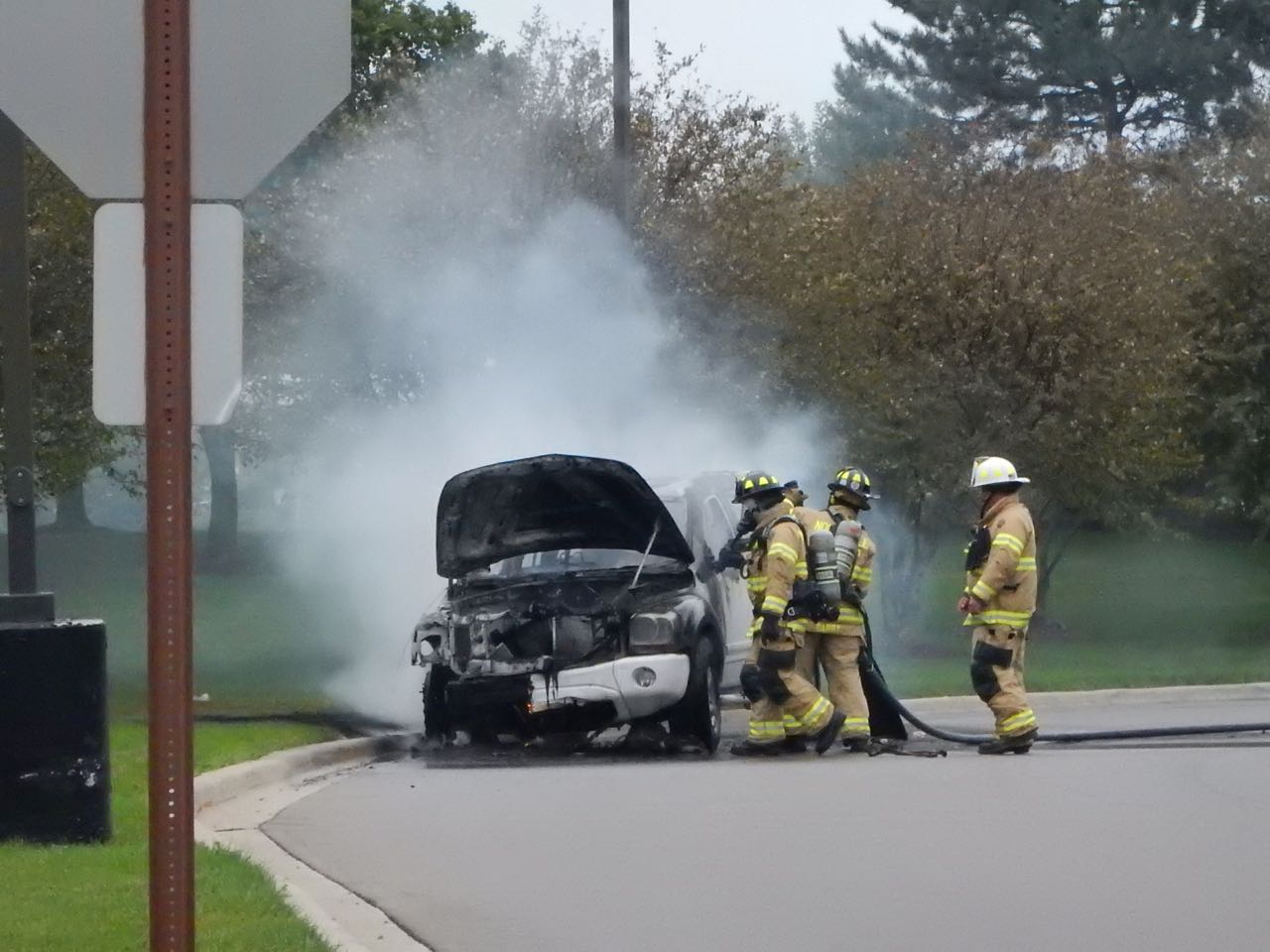 Northville Car Fire