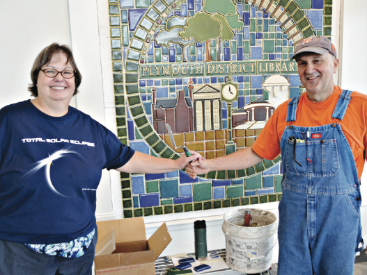 Pewabic Mural at Library