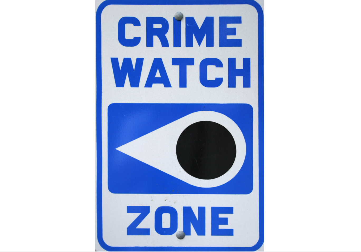 Crime Watch Zone sign